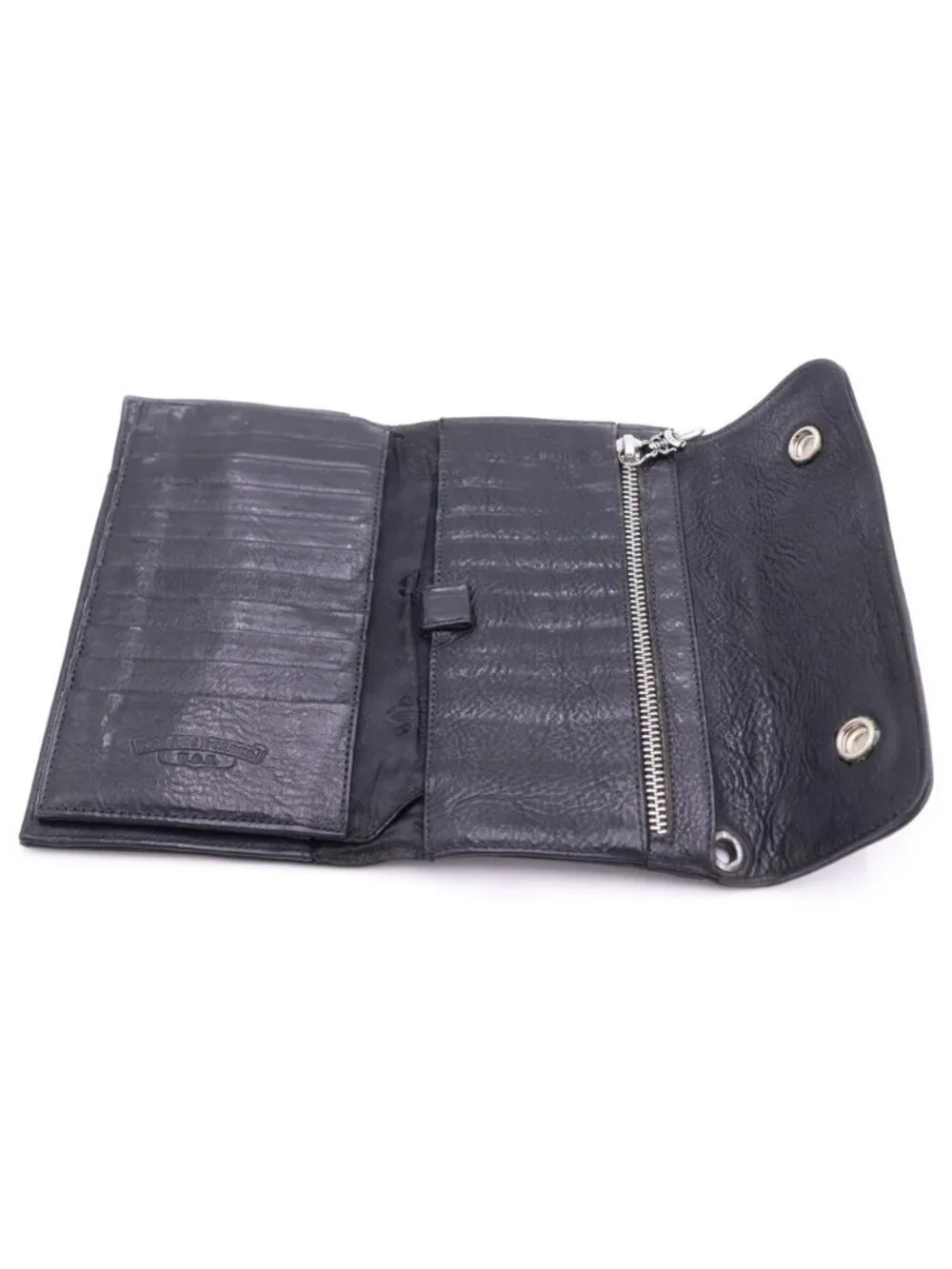 Chrome Hearts Wave Leather Wallet Black